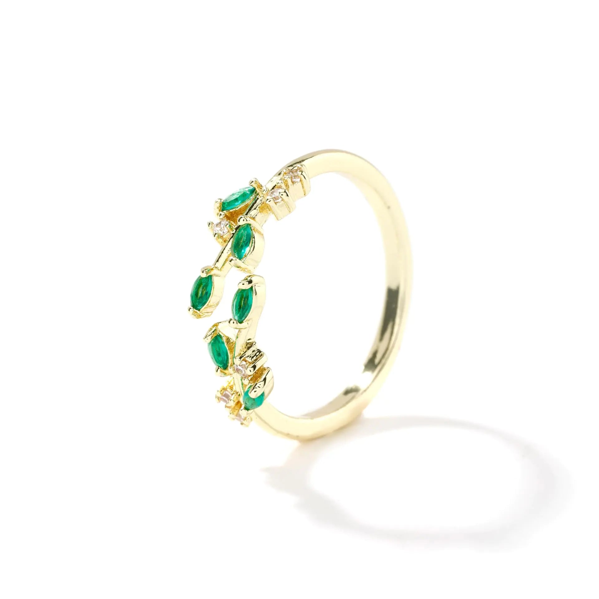 Anillo Verde Aurora 14K