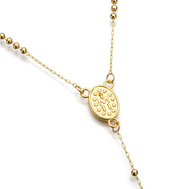 Rosario Dorado/Plateado LunexOro® – Devoción con Estilo